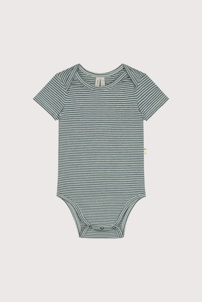 Baby Onesie | Blue Gray - Cream