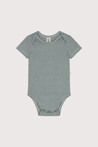 Baby Onesie | Blue Gray - Cream