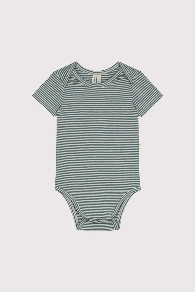 Baby Onesie | Blue Gray - Cream