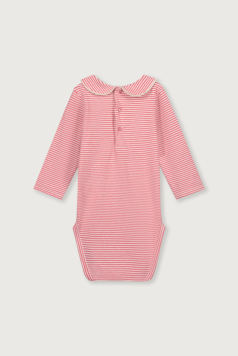 Baby Body mit Kragen | Cherry 