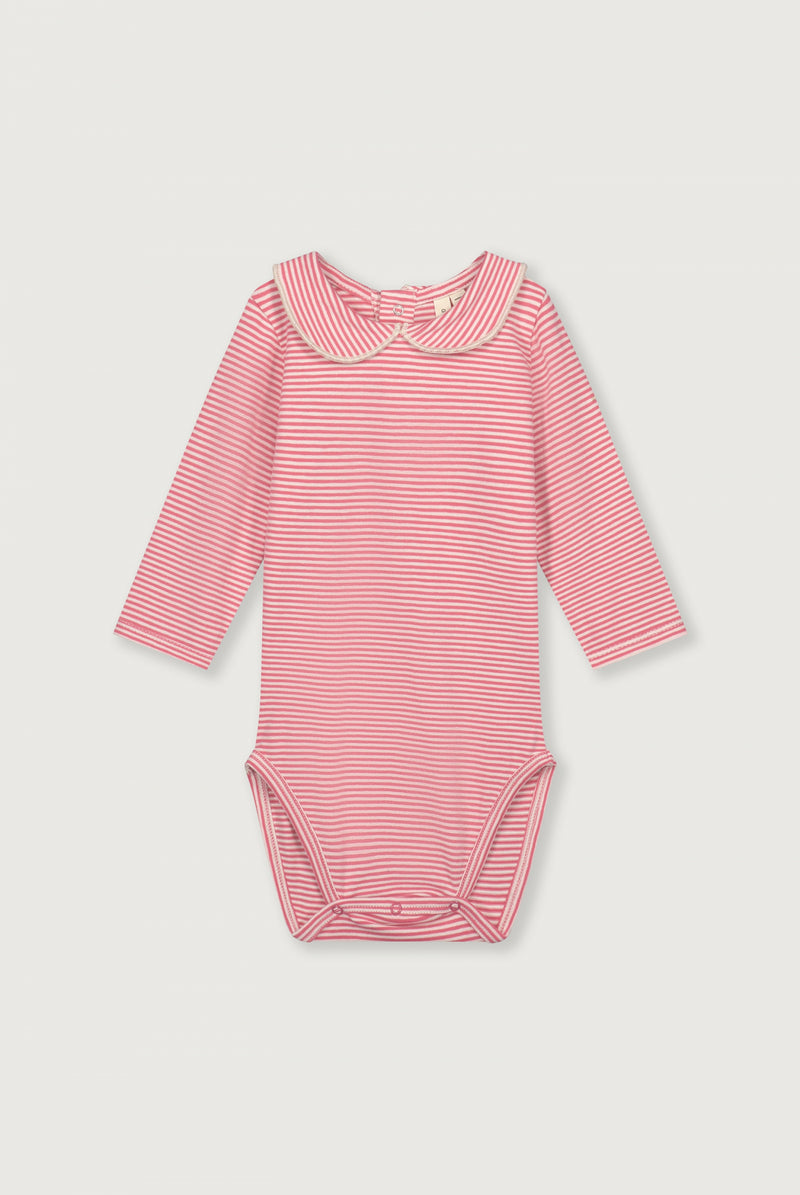 Baby Body mit Kragen | Cherry 