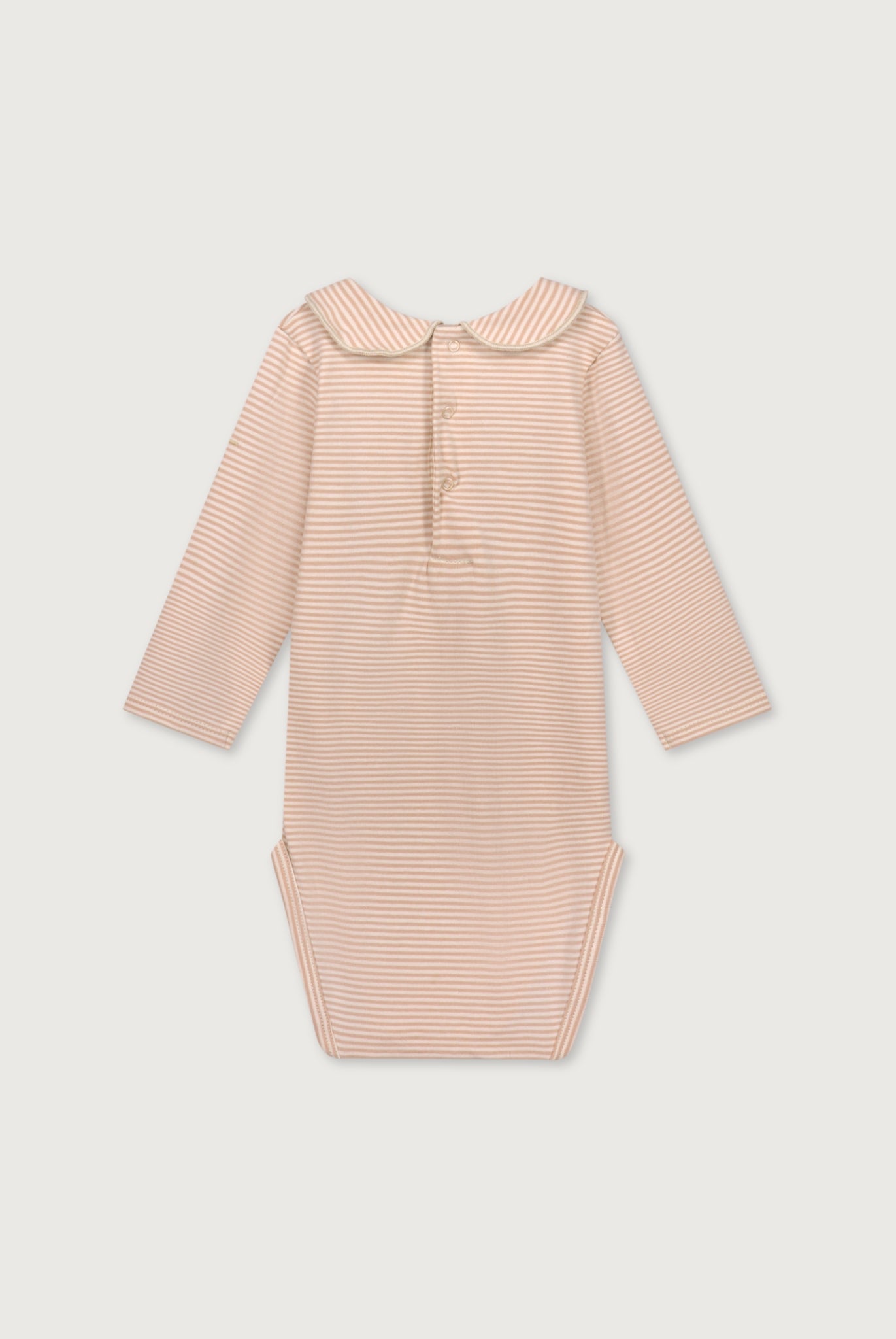 Baby Body mit Kragen | Faded Pink - Cream