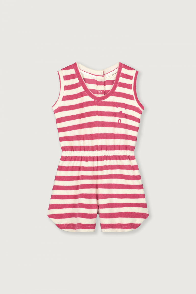 POP Terry Sleeveless Suit | Cherry - Cream