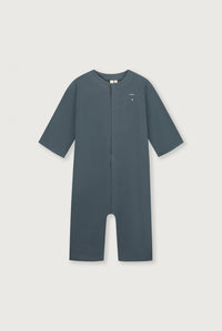 Baby Suit w/ Back Seam GOTS | Blue Grey