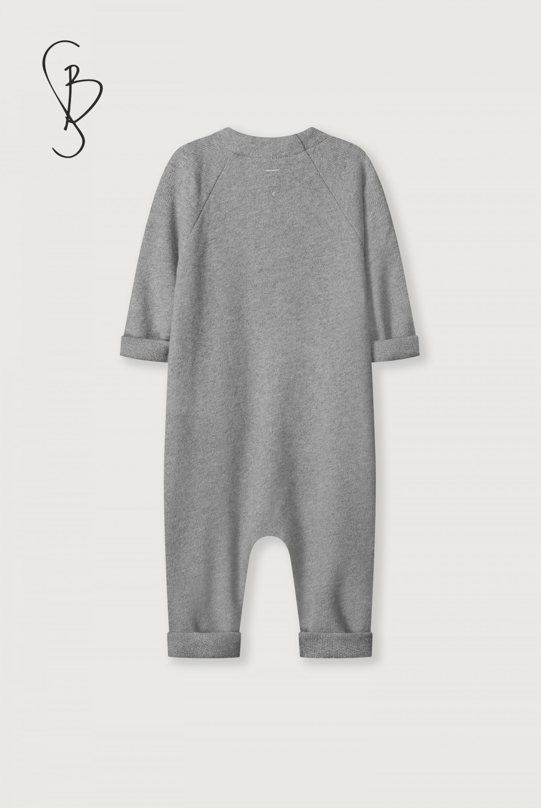 Baby Knitted Jersey Suit | Grey Melange