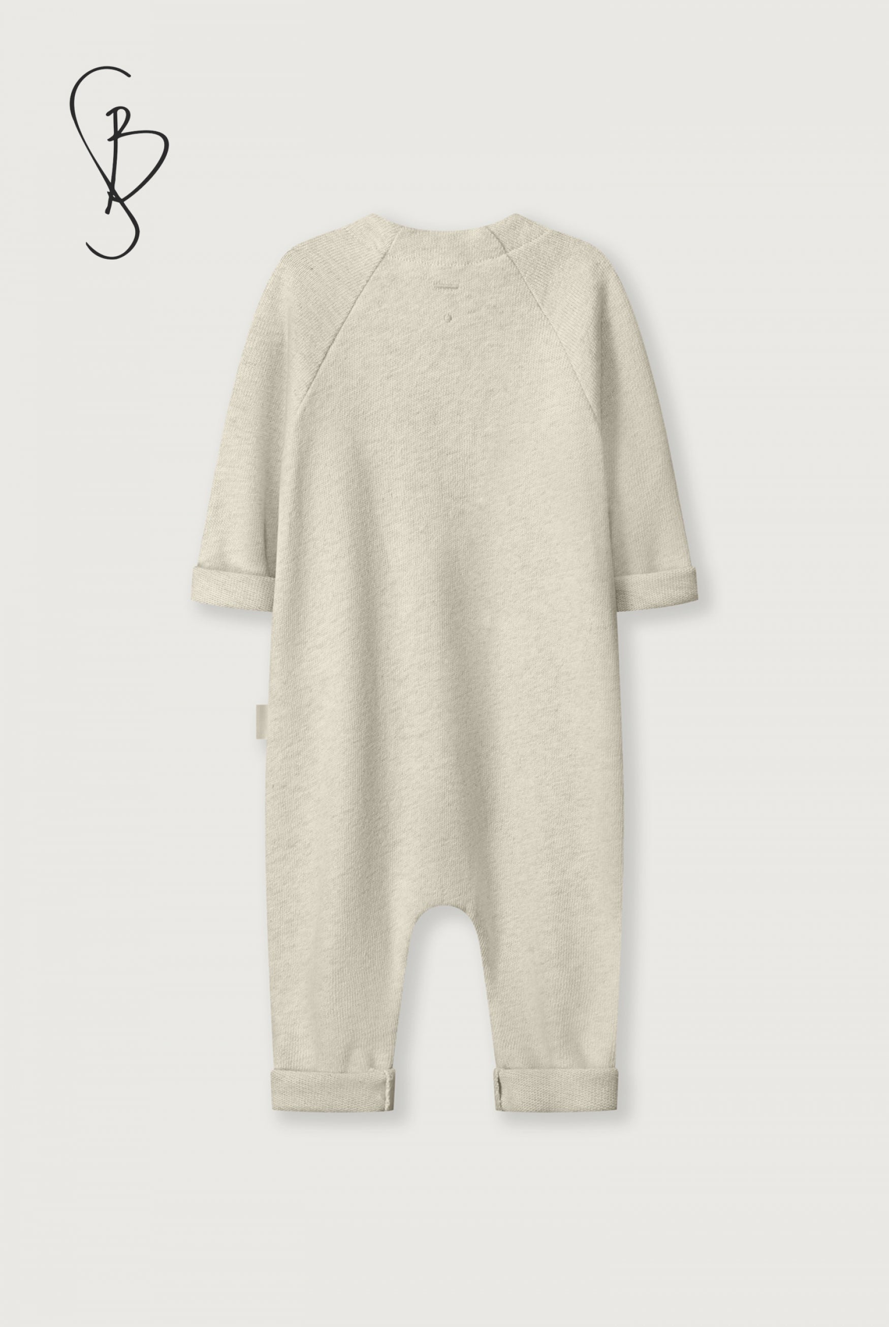 Baby Knitted Jersey Suit | Cream Melange