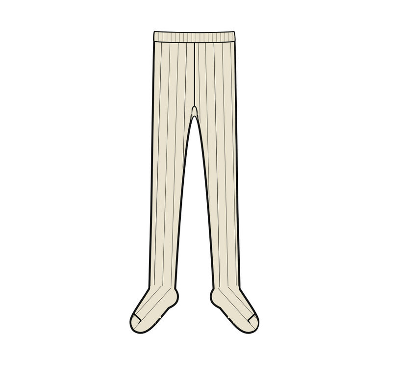 Ribbed Tights | Cream