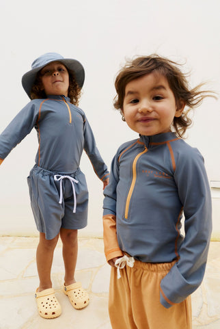 Swim Set – Gray Label x Tenue Soleil | Stone Gray - Melon