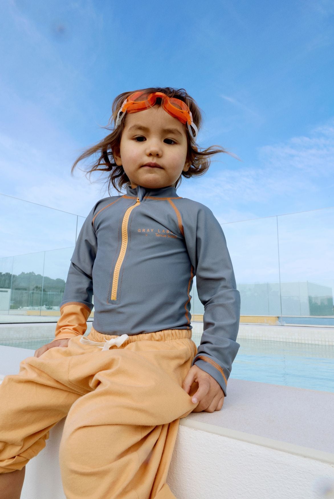 Swimsuit – Gray Label x Tenue Soleil | Stone Gray - Melon