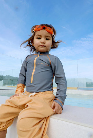 Swimsuit – Gray Label x Tenue Soleil | Stone Gray - Melon