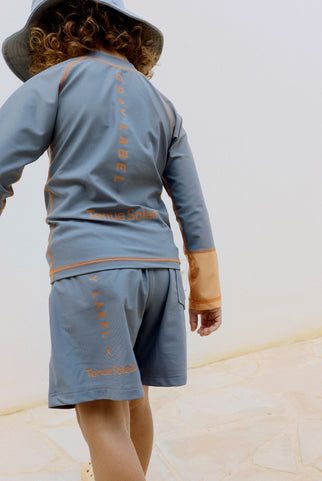 Swim Set – Gray Label x Tenue Soleil | Stone Gray - Melon