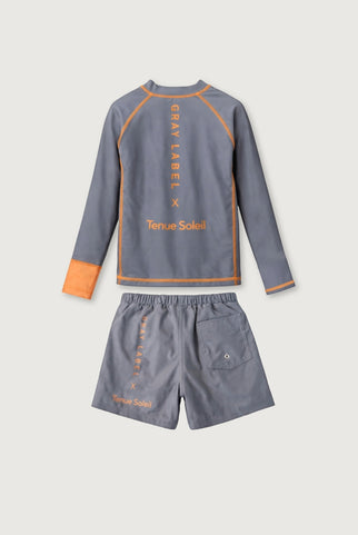 Swim Set – Gray Label x Tenue Soleil | Stone Gray - Melon