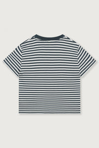 Übergroßes T-Shirt | Blue Grey - Off White