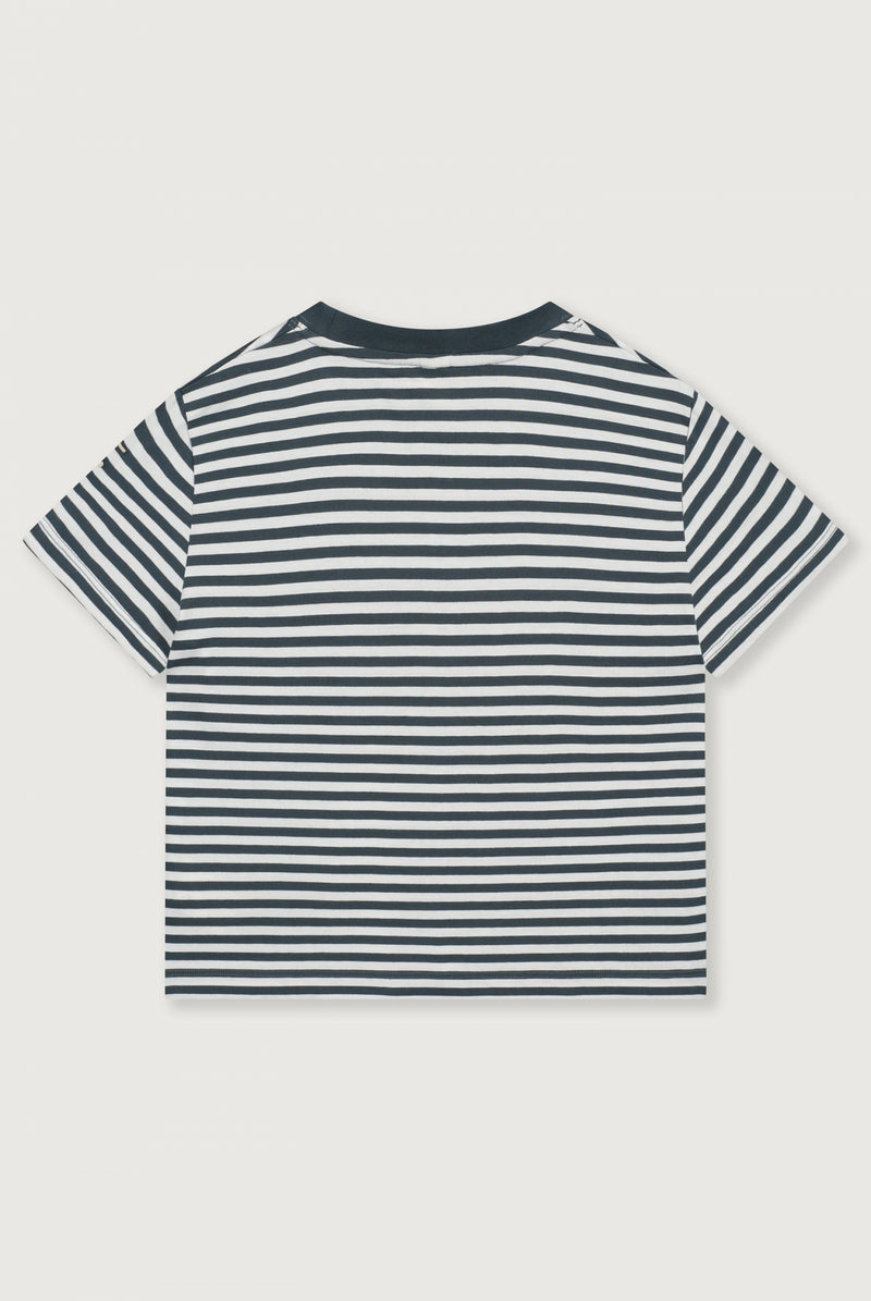 Übergroßes T-Shirt | Blue Grey - Off White