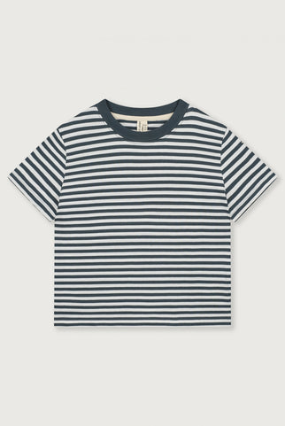 Übergroßes T-Shirt | Blue Grey - Off White