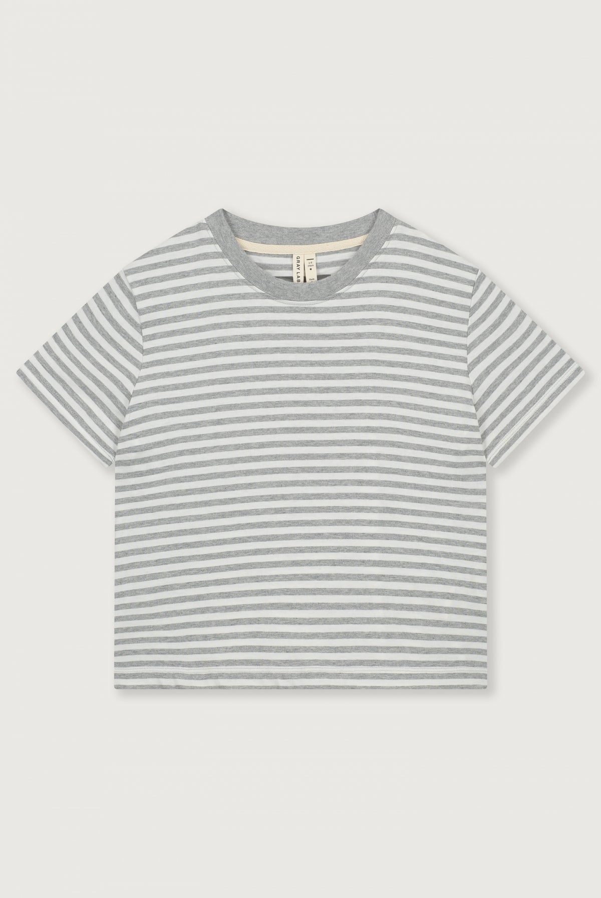 Übergroßes T-Shirt | Grey Melange - Off White