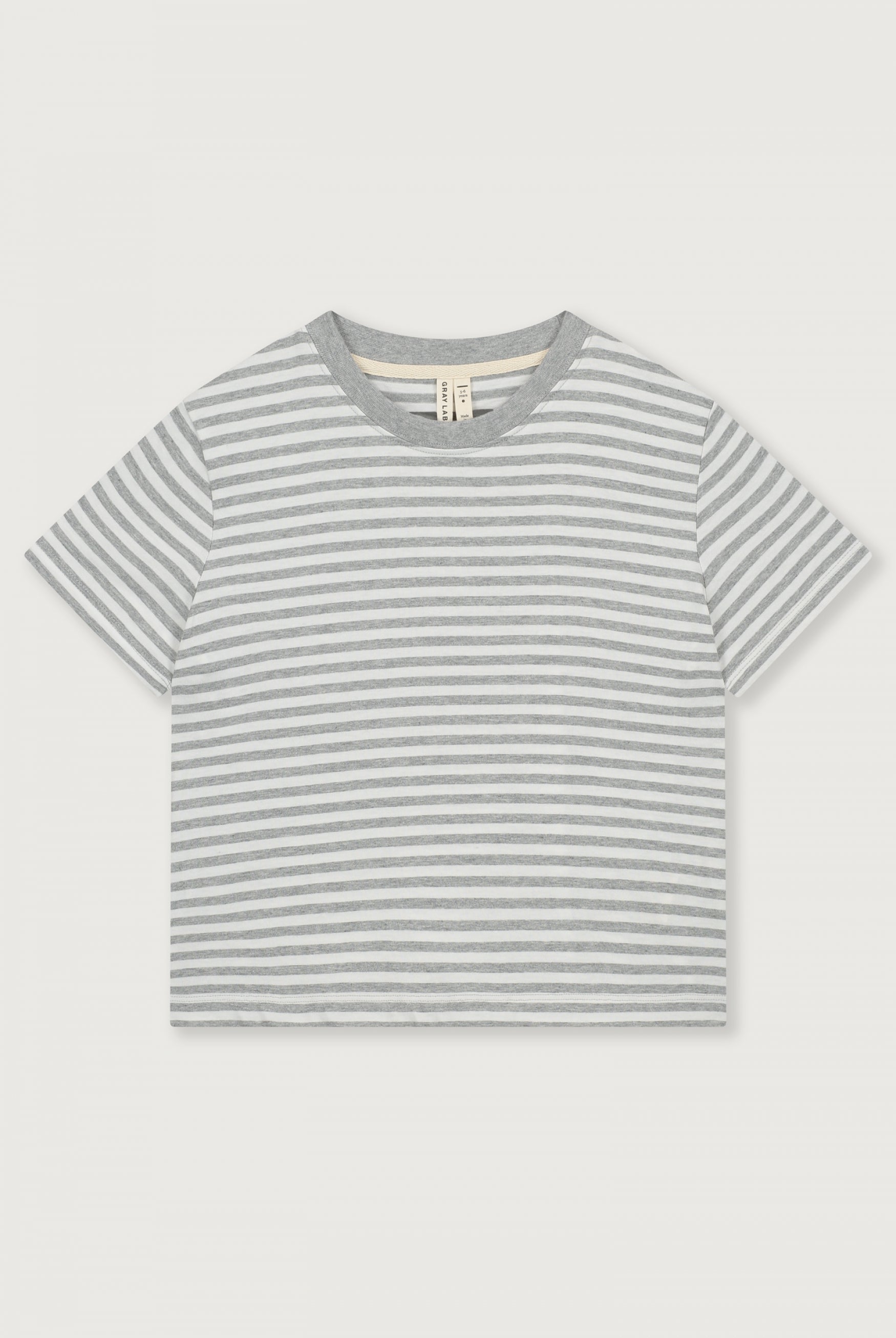 Oversized Tee | Grey Melange - Off White