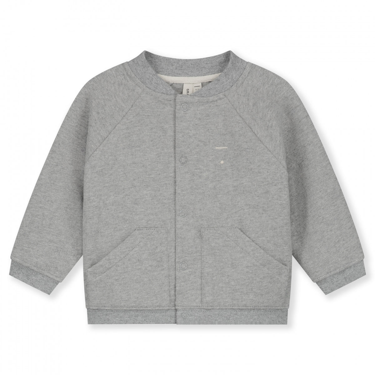 Baby Baseball-Cardigan | Grey Melange 