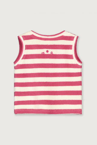 POP Baby Terry Tank Top | Cherry - Cream