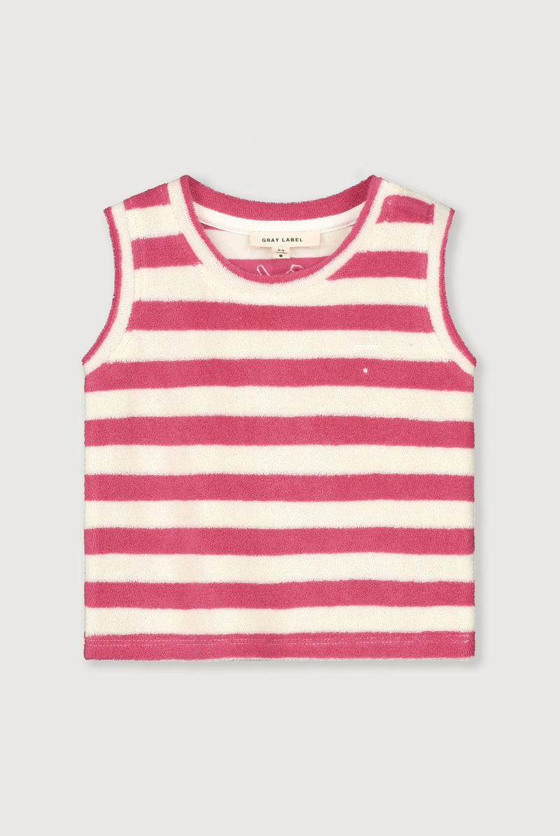 POP Baby Terry Tank Top | Cherry - Cream