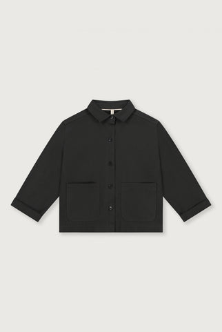 POP Twill Overshirt GOTS | Nearly Black