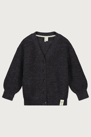 Strickjacke | Nearly Black Melange