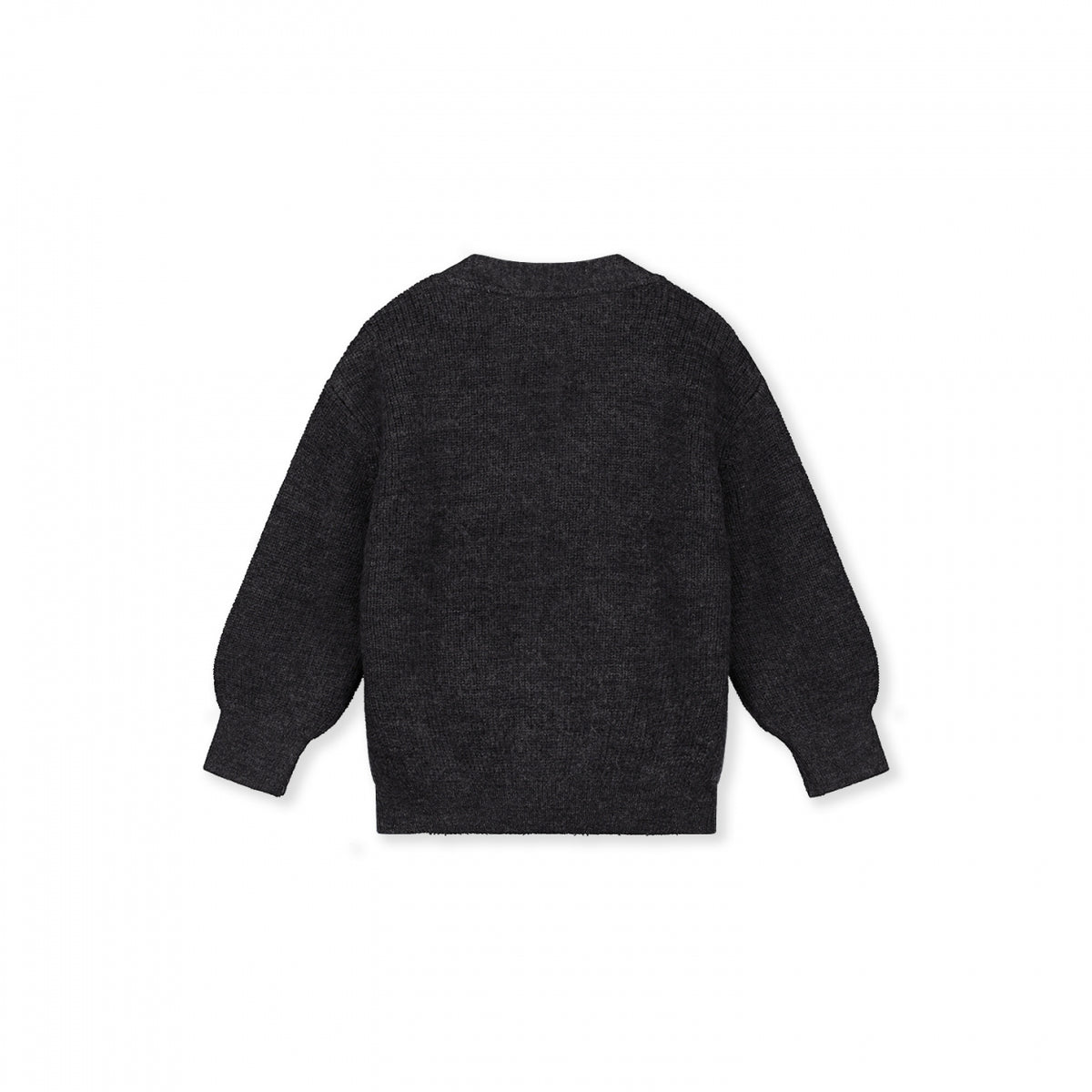 Knitted Cardigan RWS | Nearly Black Melange