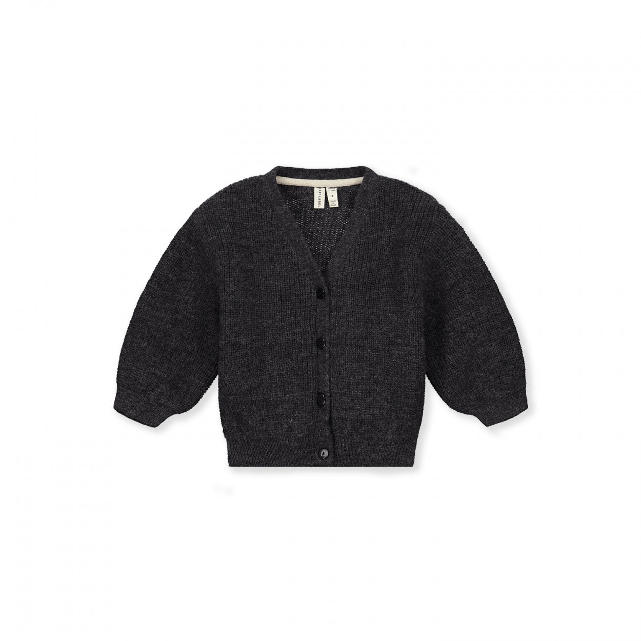 Baby Strickjacke | Nearly Black Melange