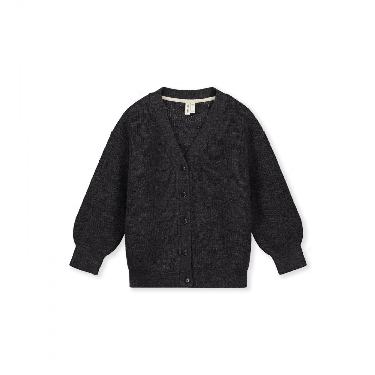 Knitted Cardigan RWS | Nearly Black Melange