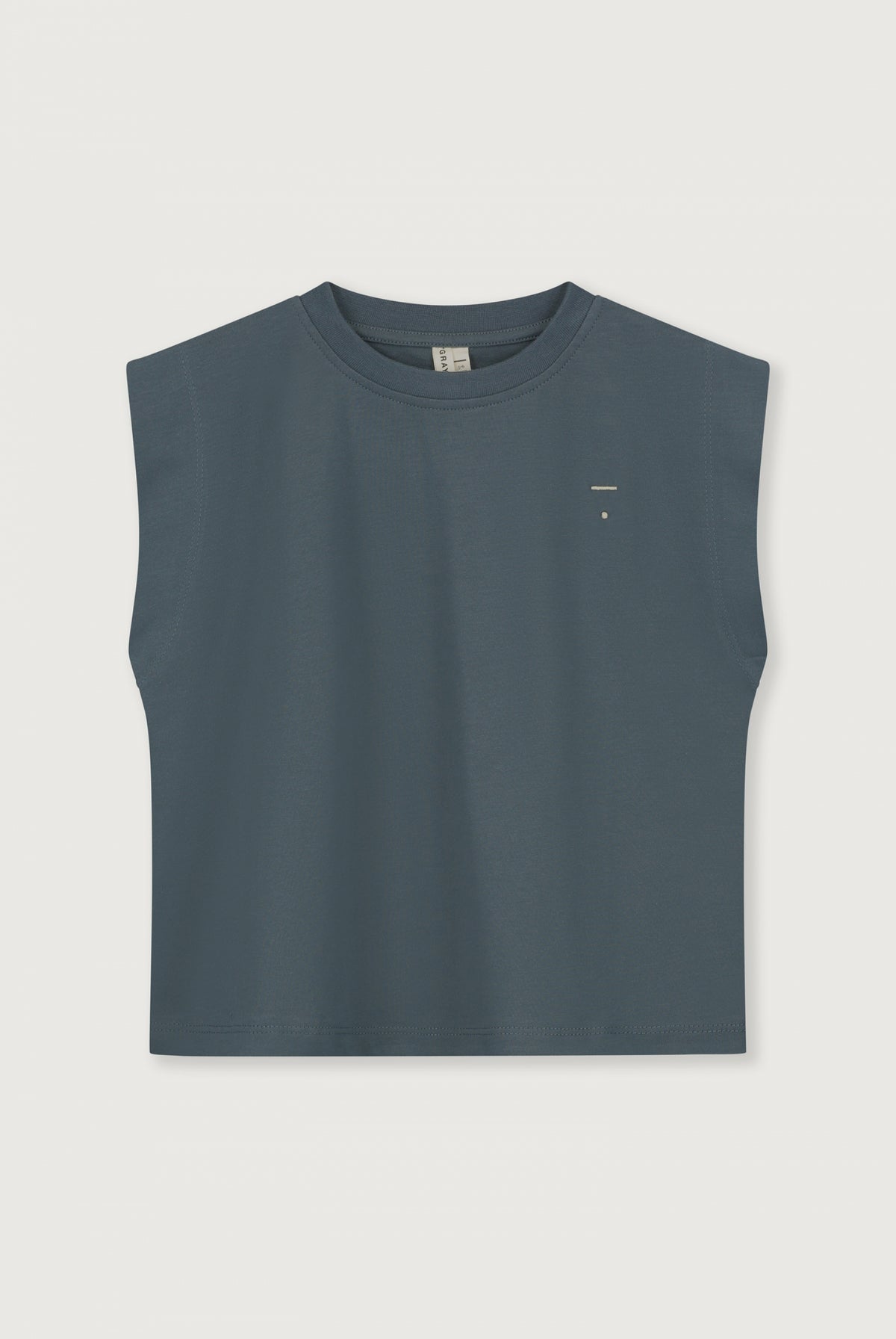 Muscle Tee GOTS | Blue Grey