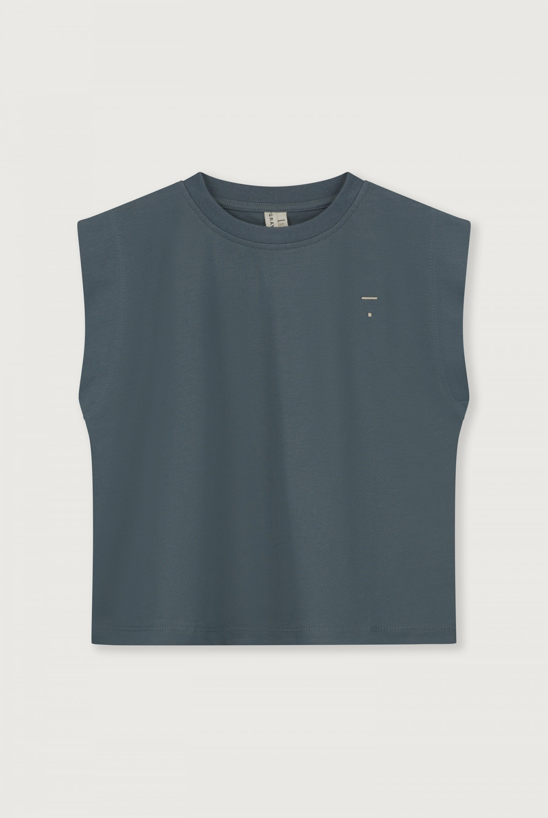 Muscle Tee GOTS | Blue Grey
