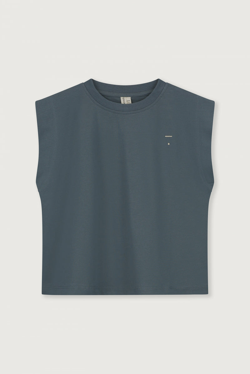 Muscle Tee GOTS | Blue Grey