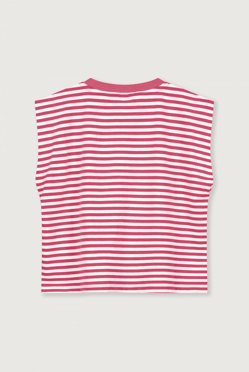 Muscle Tee GOTS | Cherry - Off White