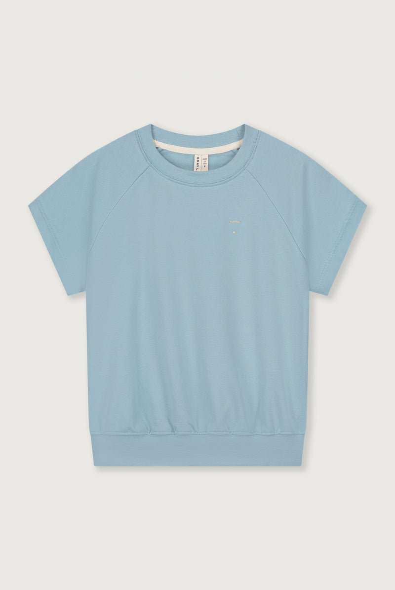 Short Sleeve Sweater GOTS | Sky