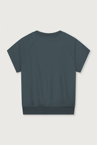 Short Sleeve Sweater GOTS | Blue Grey