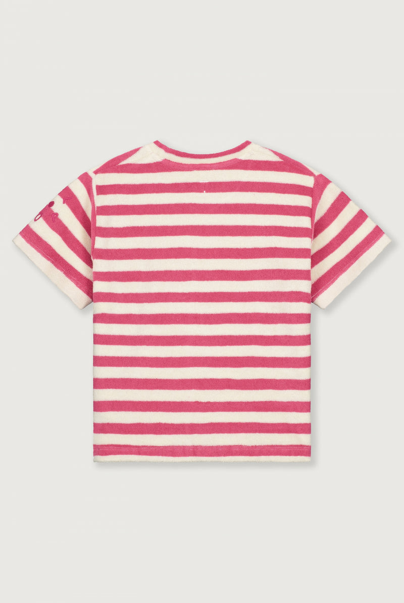 POP Terry Oversized Tee | Cherry - Cream
