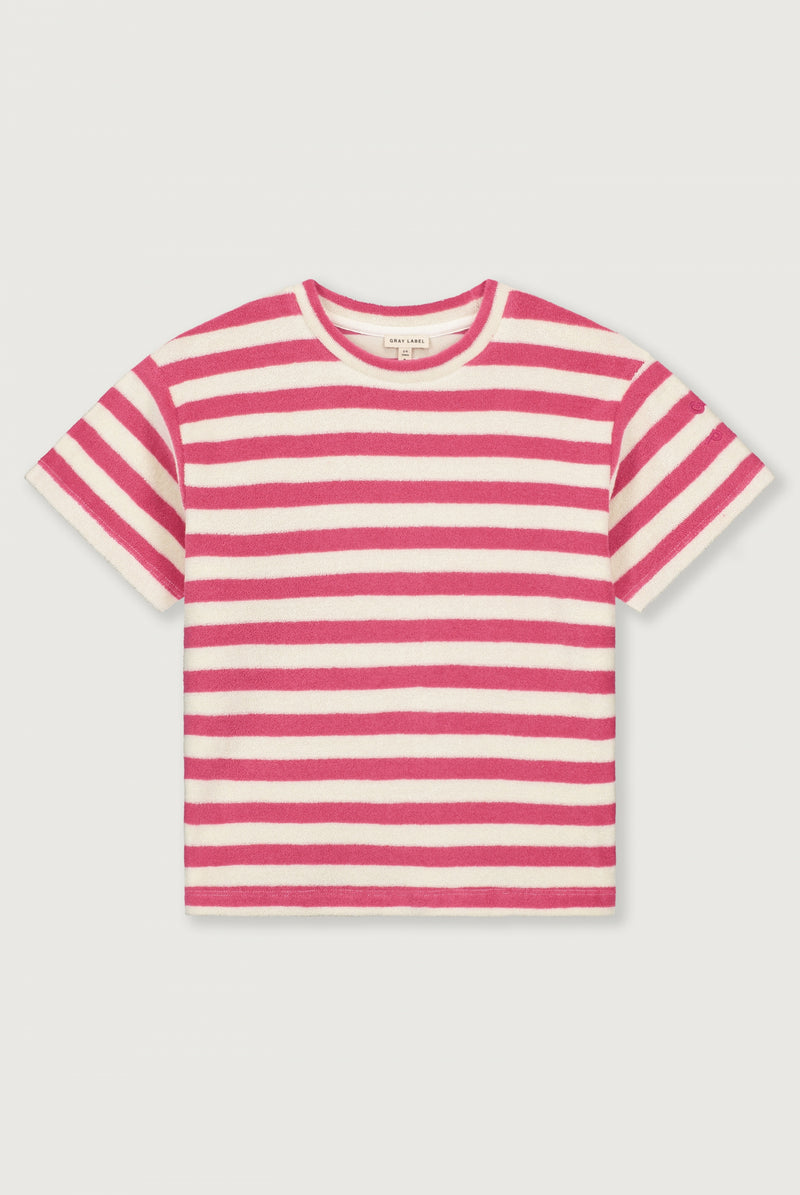 POP Terry Oversized Tee | Cherry - Cream