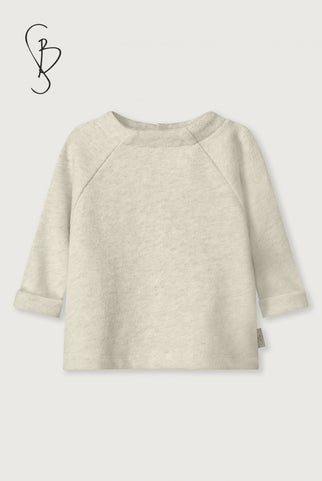 Baby Knitted Jersey Top | Cream Melange