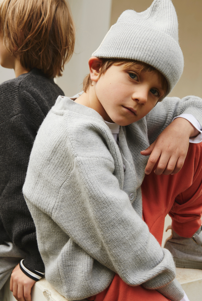 Knitted Beanie | Gray Melange