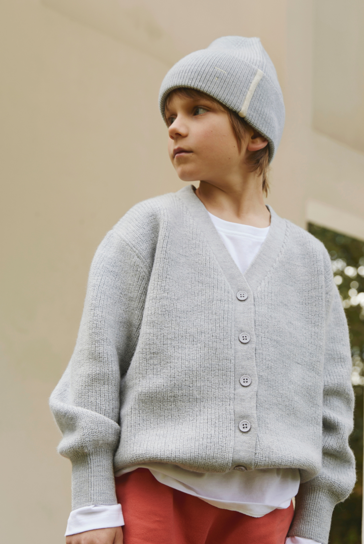 Knitted Beanie | Gray Melange