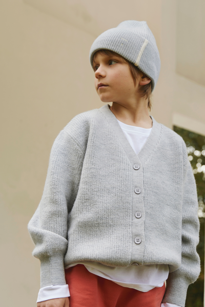 Knitted Beanie | Gray Melange