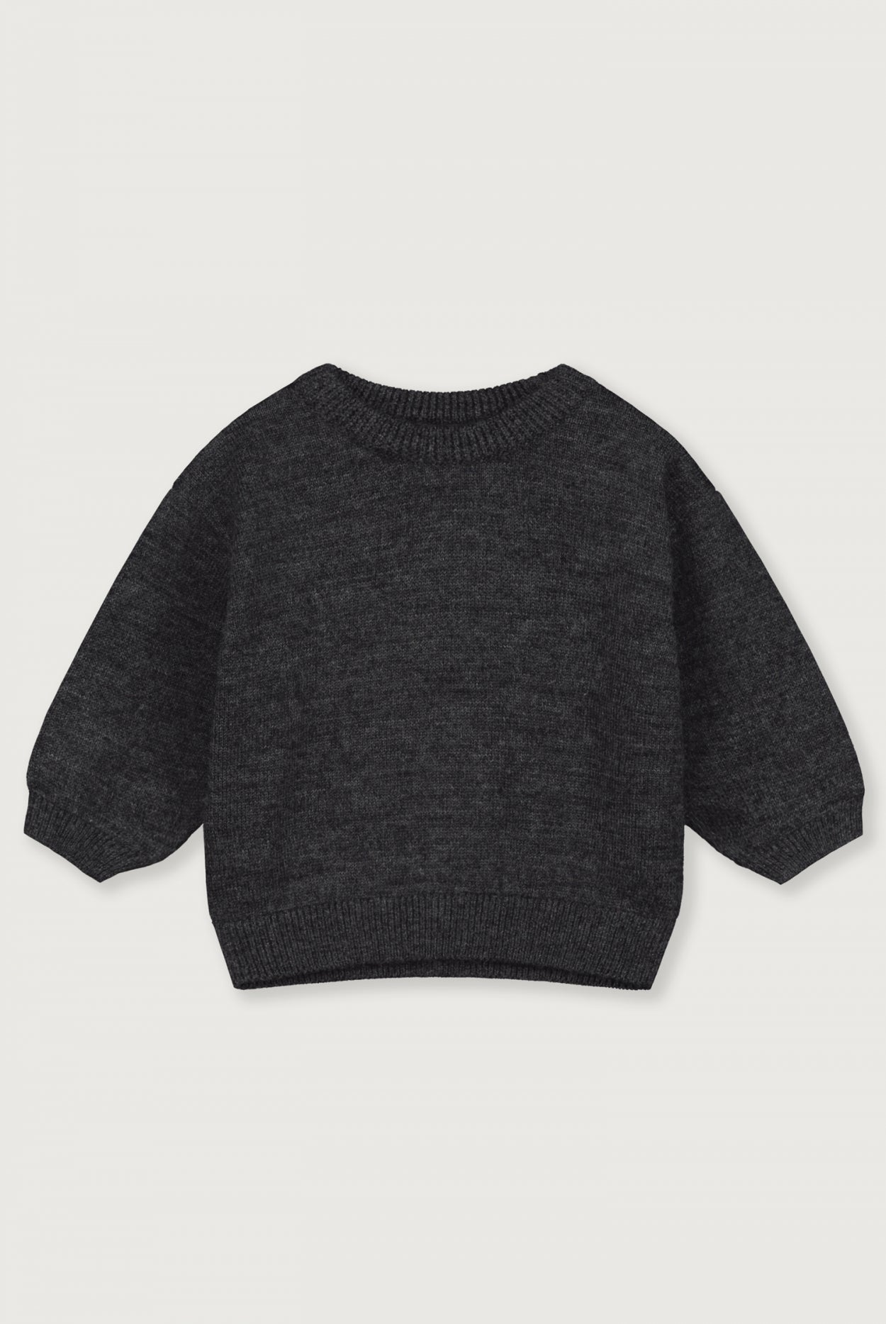 Baby Knitted Jumper | Black Melange