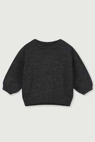 Baby Knitted Jumper | Black Melange