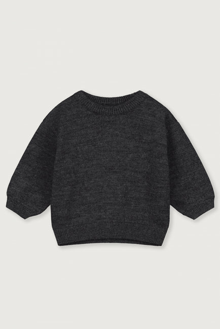 Baby Knitted Jumper | Black Melange