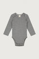 Baby L/S Onesie | Nearly Black - Cream