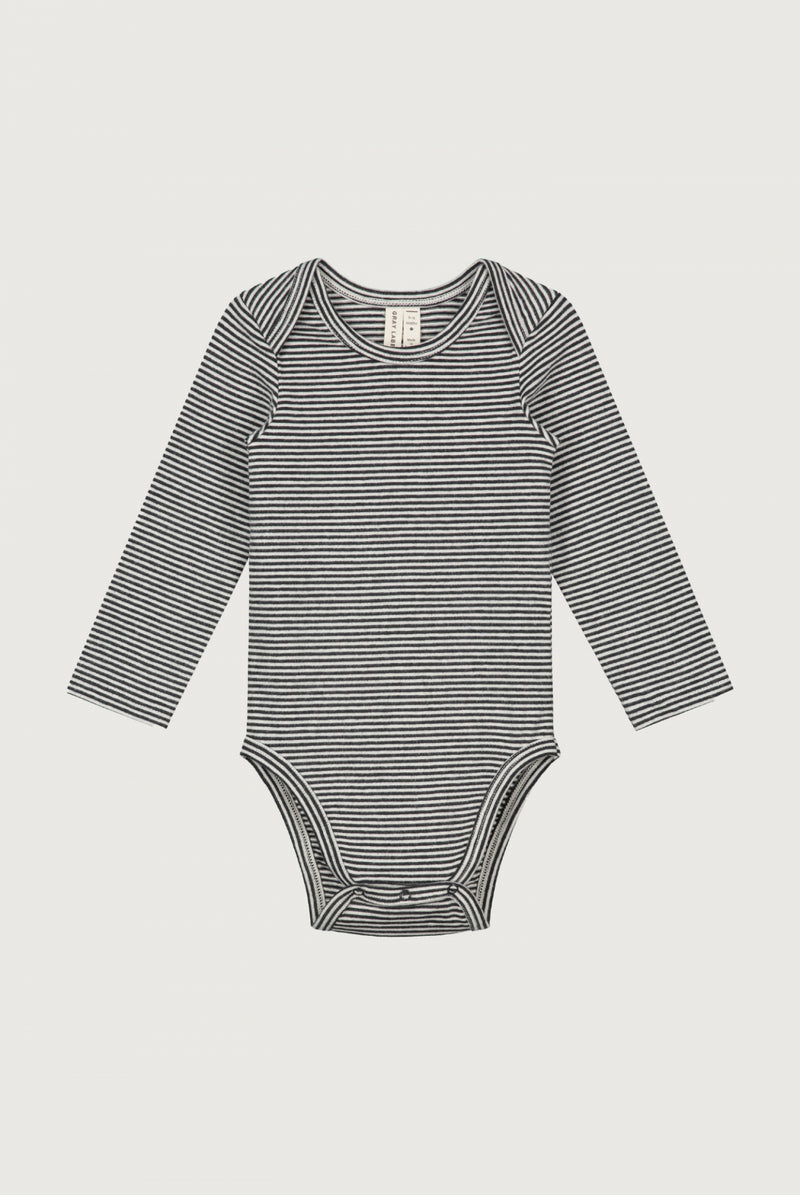 Baby L/S Onesie | Nearly Black - Cream