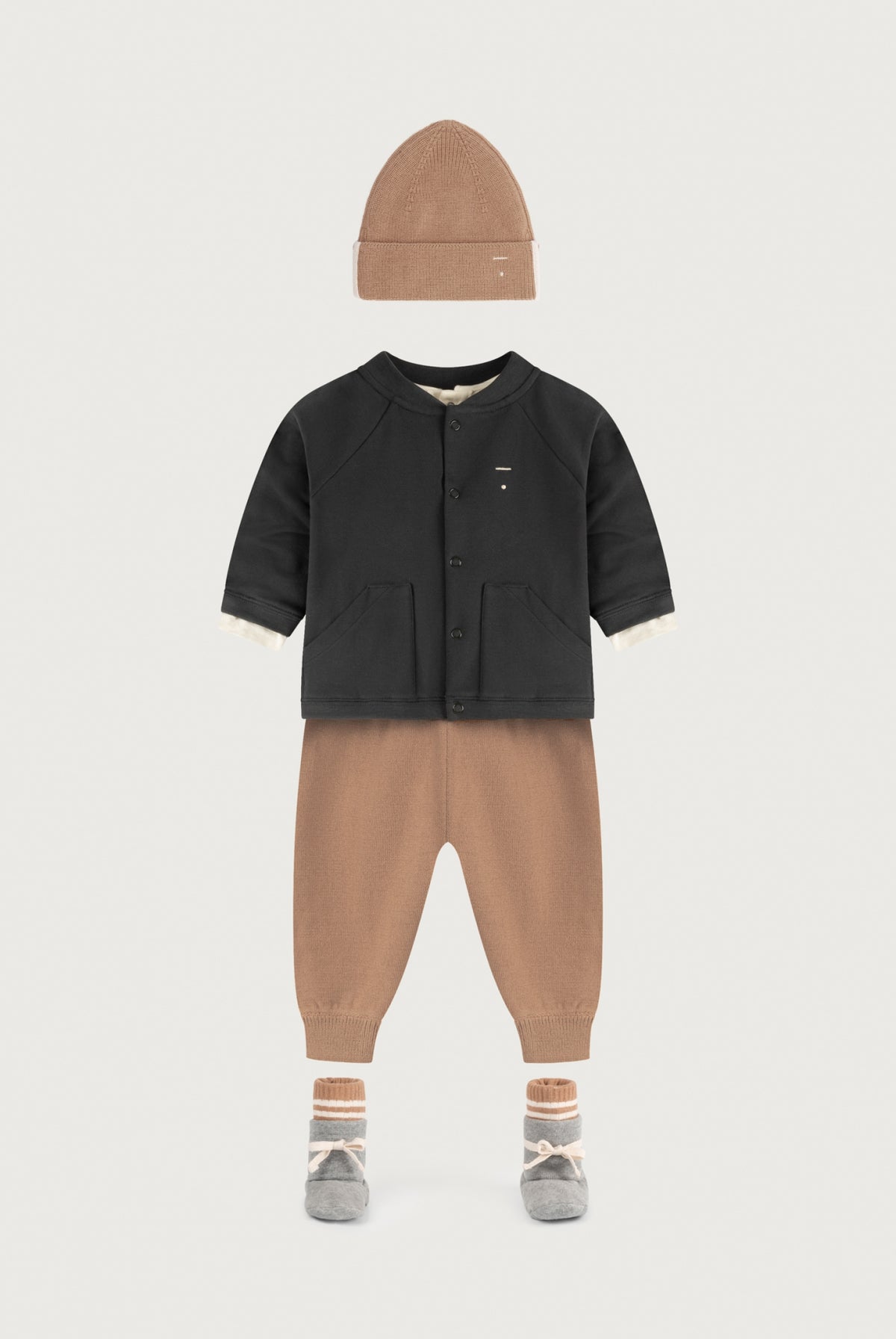 Baby Baseball Cardigan | Nearly Black