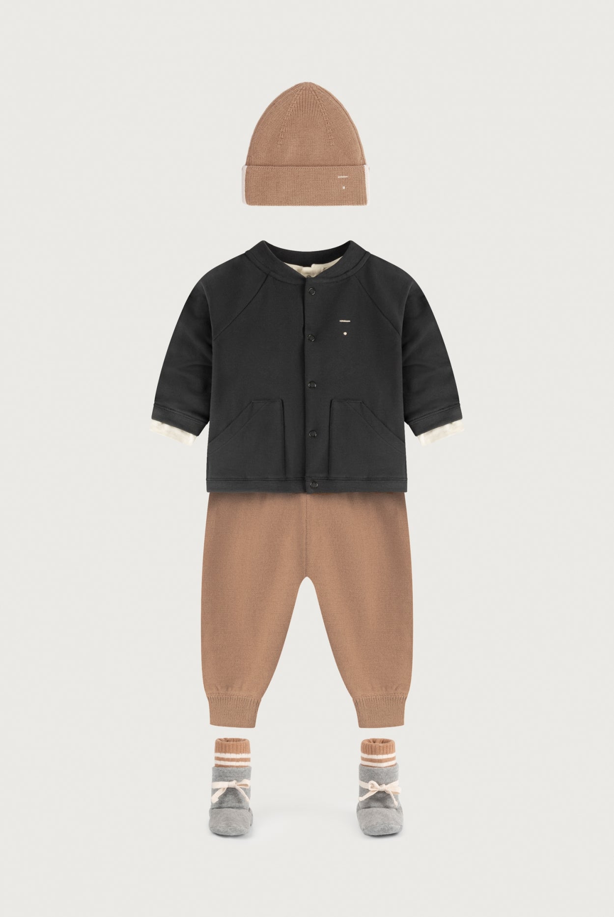 Baby Baseball-Cardigan | Nearly Black