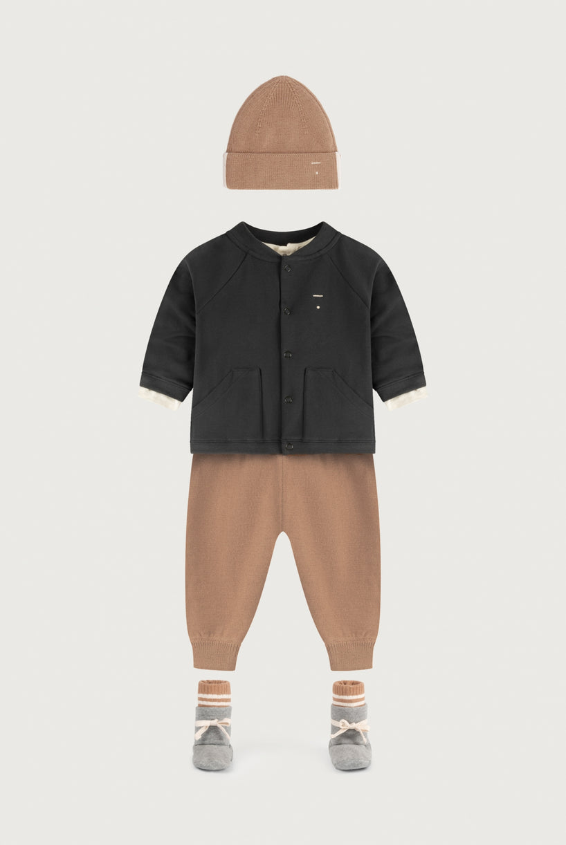 Baby Baseball-Cardigan | Nearly Black