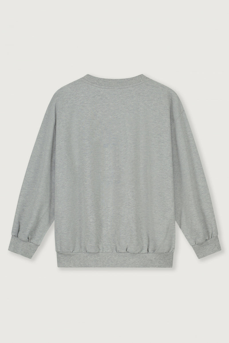 Dropped Shoulder Sweater | Grey Melange